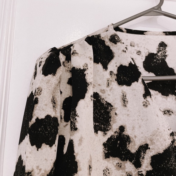 Animal Print, V neck blouse - Picture 4 of 8